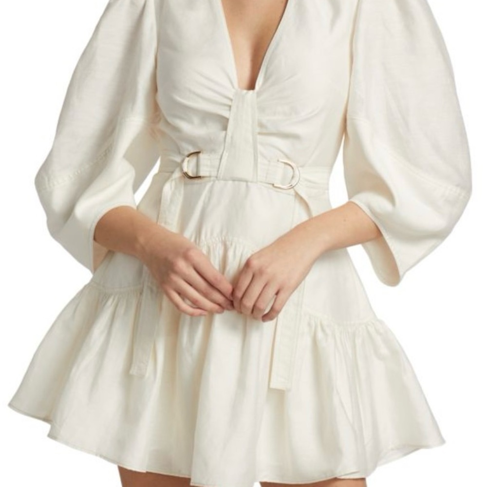 NWT Acler Manor Fit & Flare Linen Mini Dress